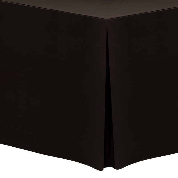 Ultimate Textile Fitted Polyester Tablecloth Rectangular Tables
