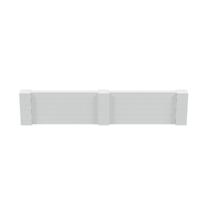 Ensemble mural pour poney Everblock, H 36 po x l 180 po x P 12 po, Blanc