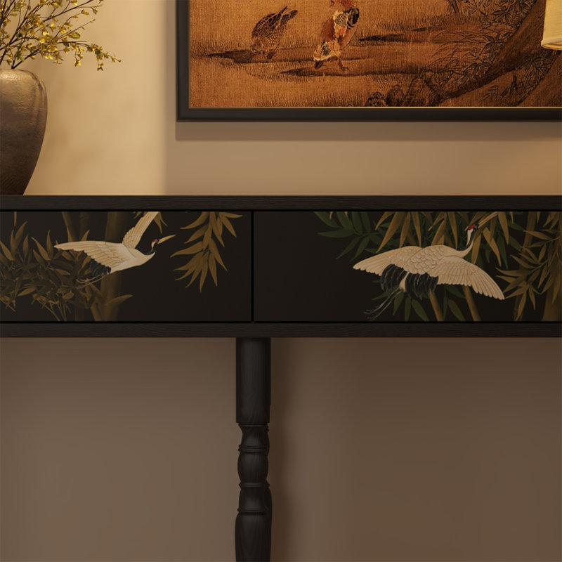 Table d'entrée à tiroirs de style français, H 31,5 po x l 55,12 po x P 15,75 po