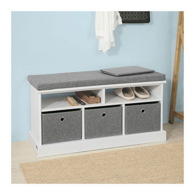 10 Pair Shoe Storage Bench
