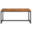 Tables d'appoint rectangulaires, chêne et noir, base en métal pour la maison contemporaine, stable et élégante
