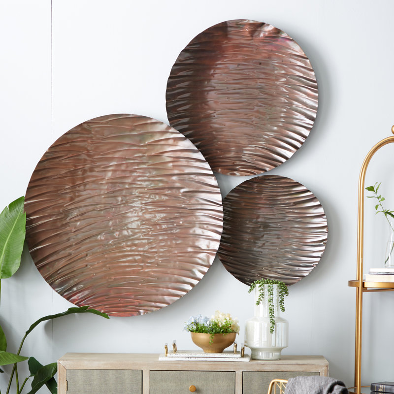 Ensemble de 3 pièces de décoration murale en métal