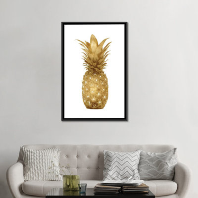 « ananas i », impression sur toile blanc
