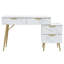 Modern dressing table with drawer and metal legs-1724042885