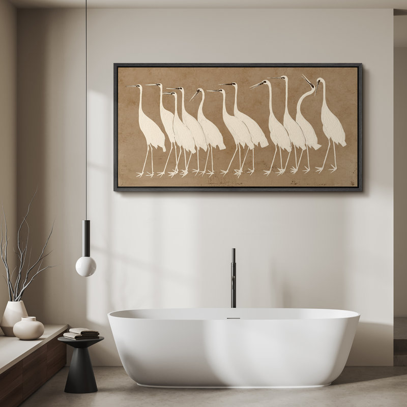 Reproduction d'art sur toile encadrée, H 30 po x l 60 po, Noir, noir, noir, noir