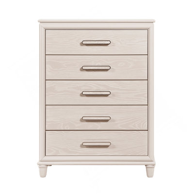 Modern Glam Style Five-Drawer Storage Chest Wooden Bedroom Furniture 1Pc