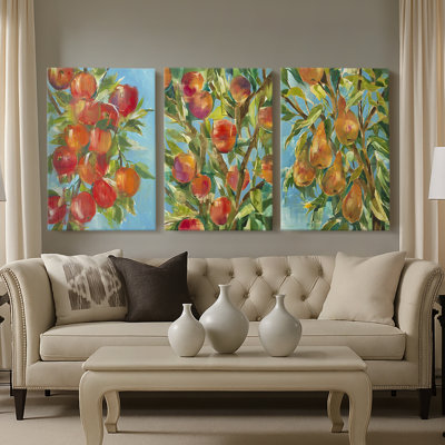 In A Pear Tree  -Custom Wrapped Gallery Canvas - 3 Pieces
