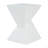 All Weather MGO X Design Side Table - Stylish White Indoor Outdoor Table For Home, Garden, Balcony, 18 Inches Height, 12.5 Inches Square Base