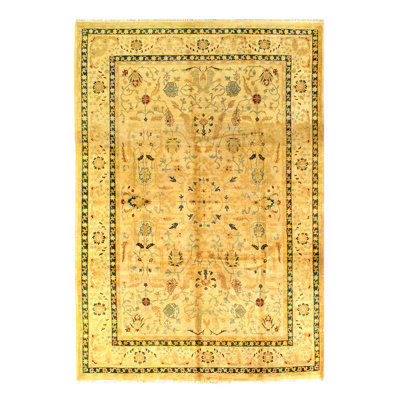 Tapis unique en laine ivoire 10 pi 1 po x 13 pi 9 po Maubara