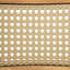 Chaise en bois d'acacia avec osier brun clair Netro