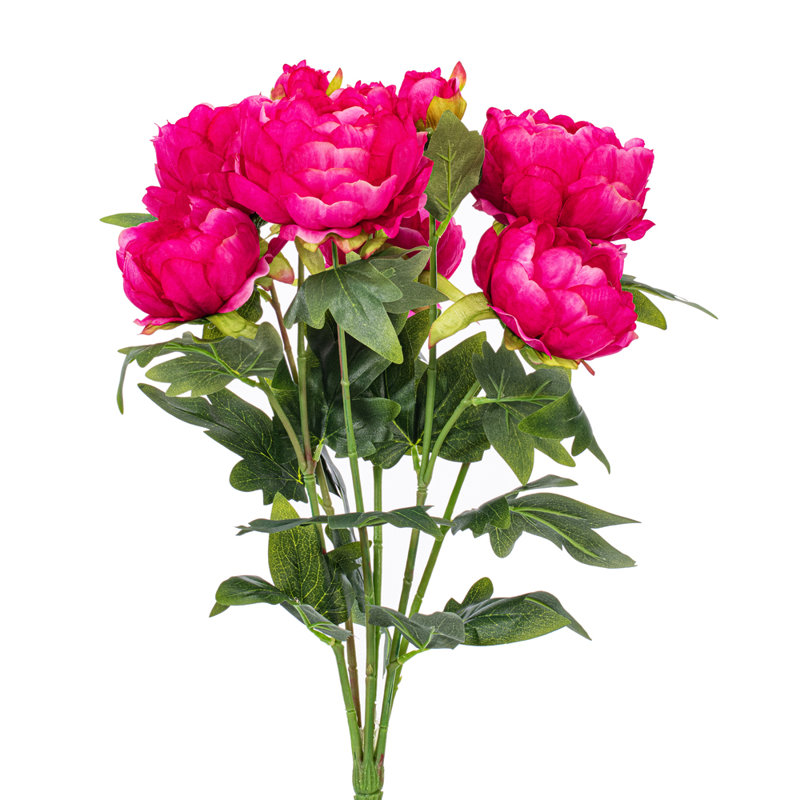 Artificial Peony Bush, Fuchsia