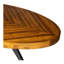 Table de salle à manger ovale classique en acacia massif, 6 couverts
