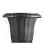 Ensemble de 2 pots de fleurs classiques en plastique noir en forme d'urne - 67 cm de hauteur, avec drainage, pour l'intérieur et l'extérieur, parfaits pour décorer une terrasse, un jardin ou un porche.