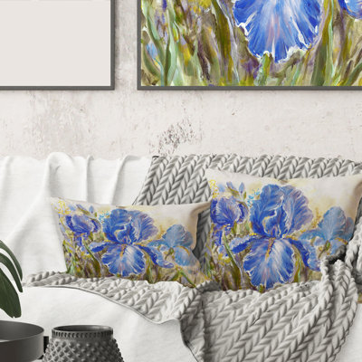 Housse et insert de coussin carré Irises Blossoming Flowers