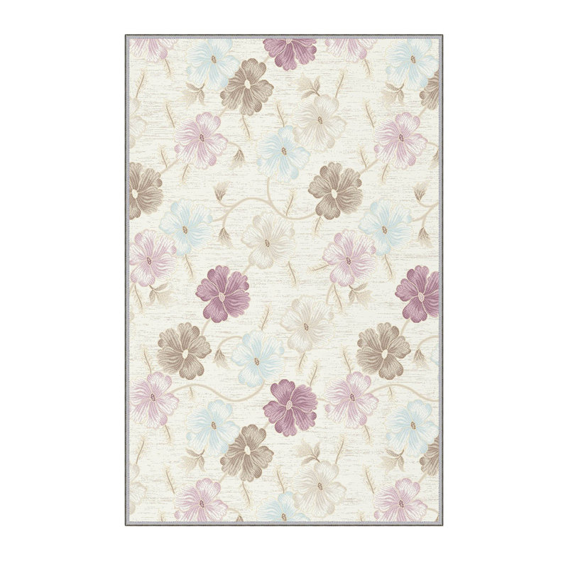 Stylish Woven Carpet (3.9 x 4.0 ft), 100% Polyester, Pile Height: 0.3 in | Antibacterial & Non-Slip Underside, 3D Digital Printing | Machine Washable, Perfect for Home Décor, Living Room & Bedroom Use