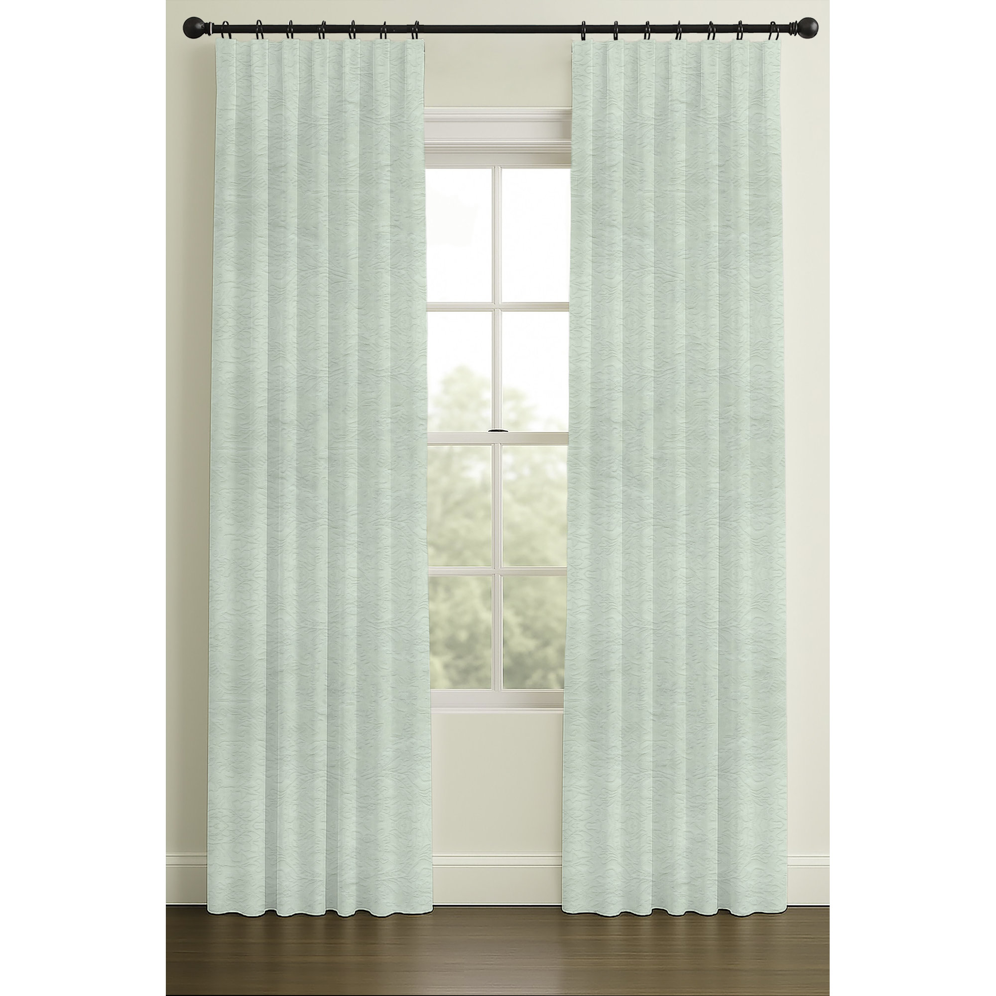Inverted Pleat Single Lining Cotton Matelessre, Ivory