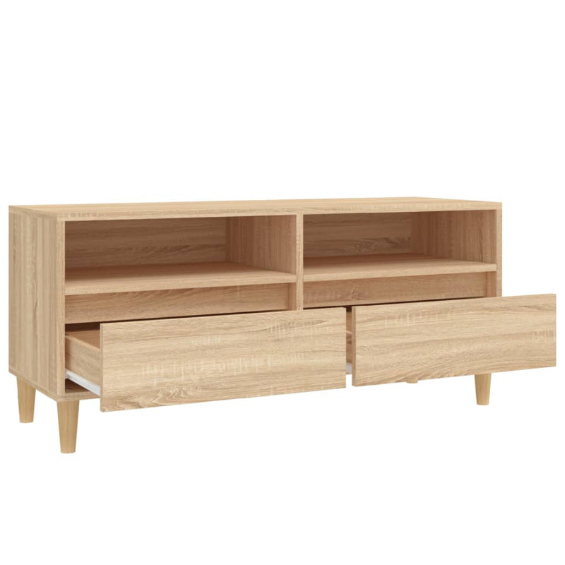 Howie TV Cabinet 100x34,5x44,5 cm Engineered Wood, Sonoma Oak