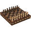 Ensemble de jeu d'échecs en polystone brun