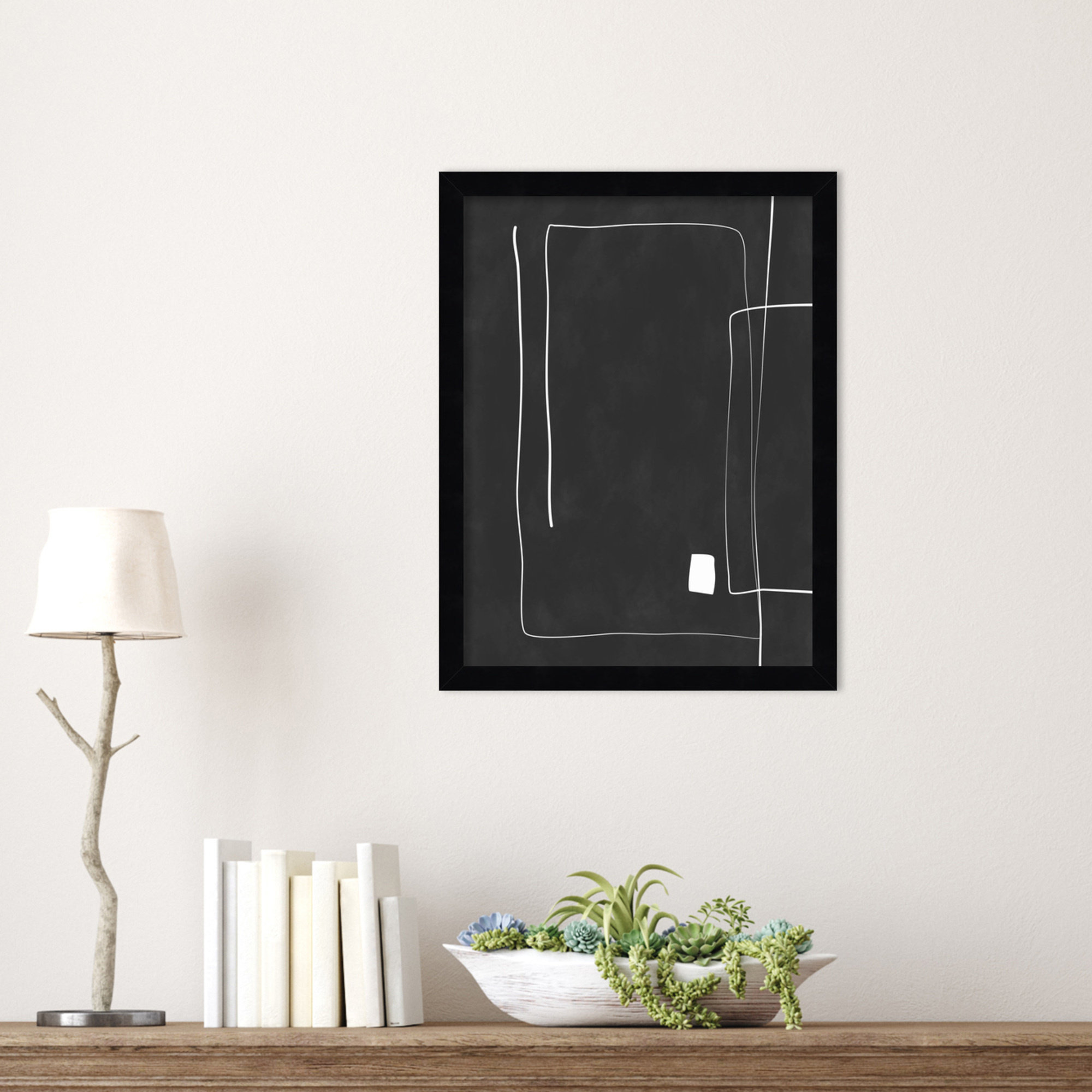 Black And White 36 by Elena Ristova, 17" H x 13" W, Black
