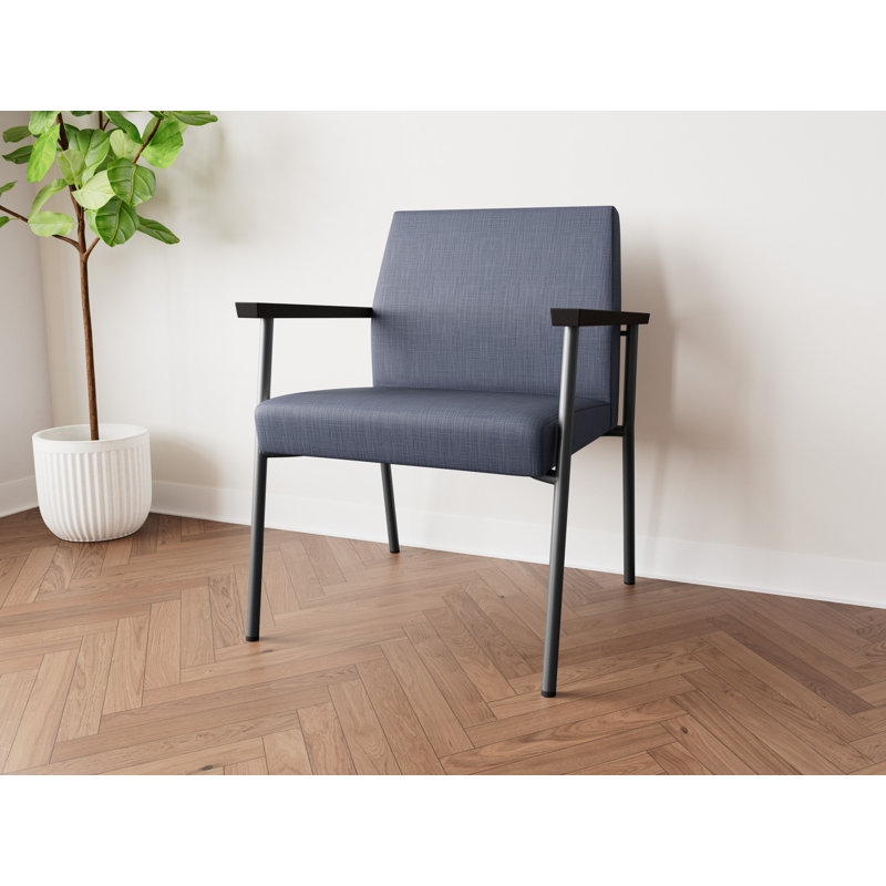 Lesro Chaise d'invité Mystic, Gris anthracite, Plot Line bleu marine