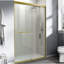 Double porte de douche coulissante, porte de salle de bain semi-sans cadre-125293127