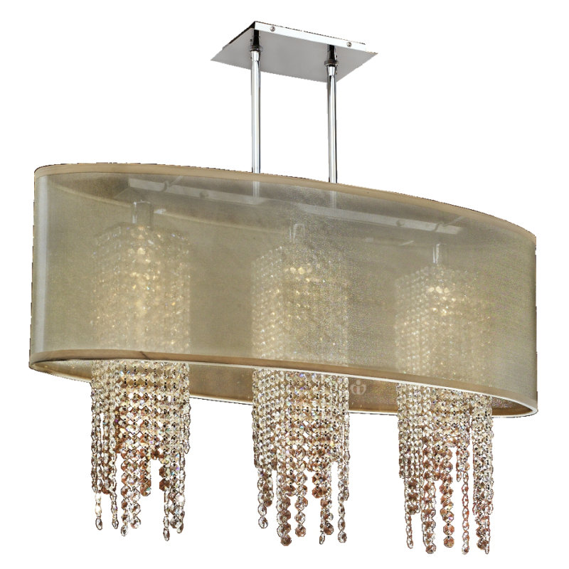 Kenlee 3 - Light Kitchen Island Pendant, Taupe