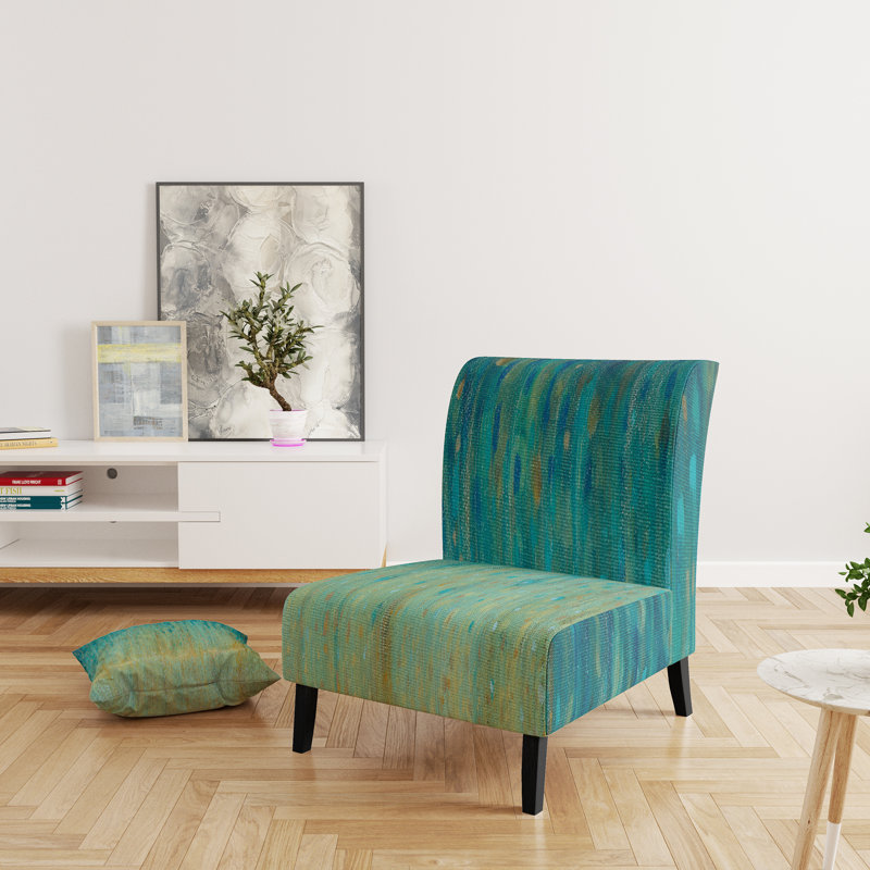 Rain Abstract Panel - Modern Upholstered Slipper Chair