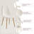 55.1" Rectangular White Wood Veneer Dining Table With 6 Fabric Dining Side Chairs For Kitchen, Dining Room, Living Room