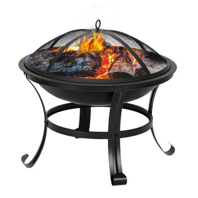 Round Steel Smokeless Fire Pit with Lid