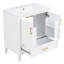 Meuble-lavabo cannelé élégant avec lavabo en céramique-131376509