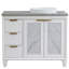 Ensemble de meuble-lavabo simple 43 po avec miroir Schreck-812378525-812378527