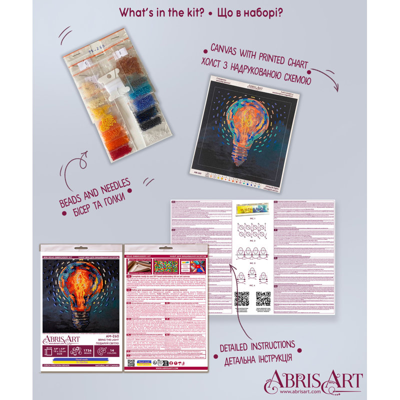 Kit de broderie Mini Bead - Apportez la lumière AM-260