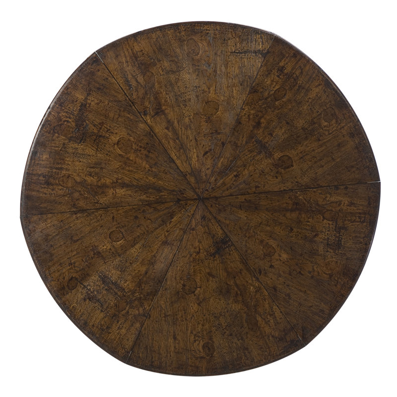 Round Reclaimed Oak Extendable Dining Table