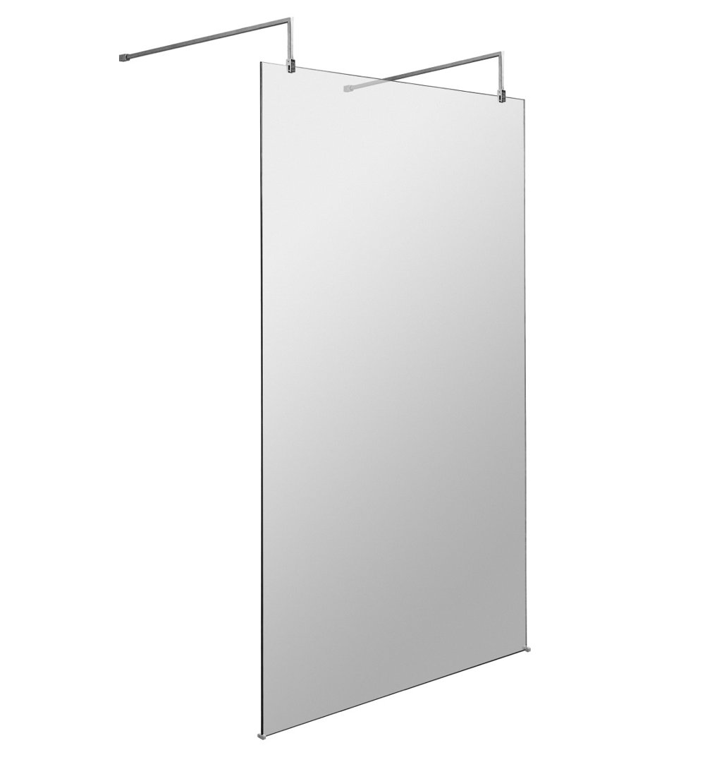 Frameless Wet Room Glass Screens with Clear Glass