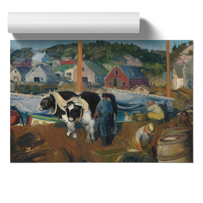 Ox Team, Matinicus Wharf by George Bellows - Frameless Print