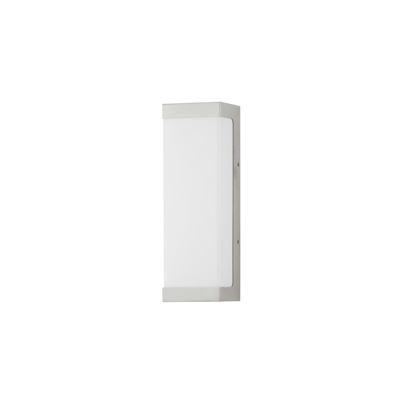 Tunnel-Outdoor Wall Mount, 15" H x 5" W x 4" D, Brushed Aluminum