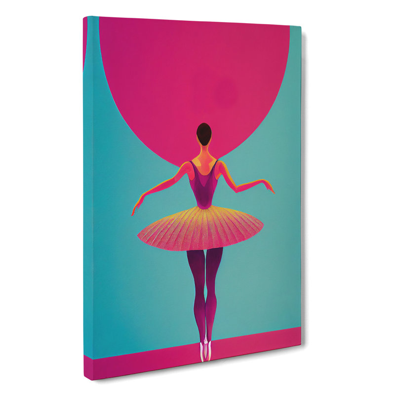 Pop Art Ballerina No.1 - Wrapped Canvas, 50cm H x 35cm W x 3cm D