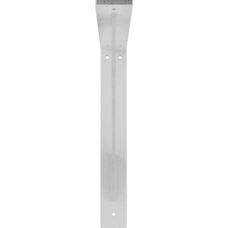 Support traditionnel en acier, H 14 po x l 2 po x P 14 po, Blanc martelé