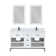 Kesia 60'' Double Bathroom Vanity with Cultured Marble Top with Mirror