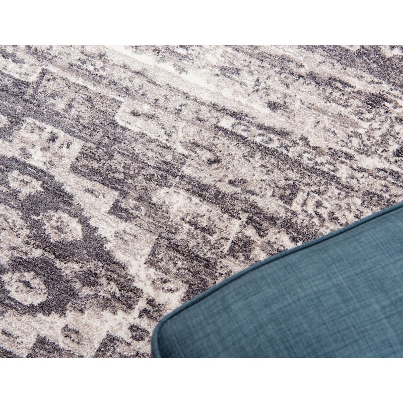 Tapis gris de style sud-ouest Mulvaney, Rectangle 9 pi x 12 pi