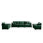 Ensemble de canapé en velours côtelé vert émeraude 5 pièces: canapé 3 places + 2 fauteuils simples, meubles de cinéma maison pour le salon