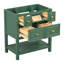 Meuble-lavabo de salle de bain 30 po sans lavabo, meuble-lavabo simple autoportant avec 5 tiroirs, armoire de rangement en bois massif