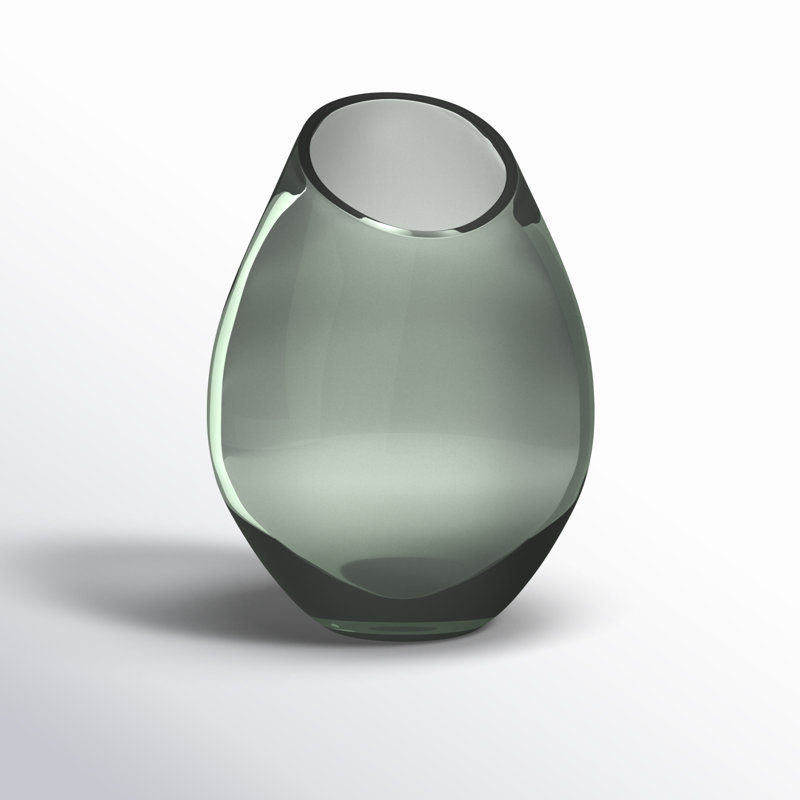 Elegant Smoke Glass Novelty Table Vase by Justyna Poplawska