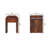 Mini Darcy Chestnut Nightstand With Curved Edges