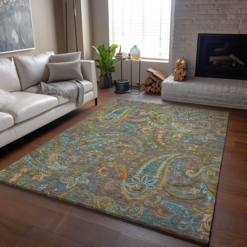 Tapis Cerrito AMF533 lavable à la machine de qualité supérieure, Rectangle 2 pi 6 po x 3 pi 10 po