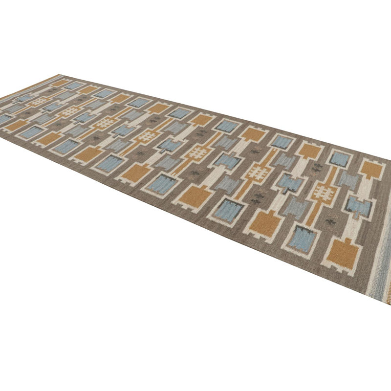 Scandinavian Wool Geometric Area Rug, Rectangle 12' x 15'