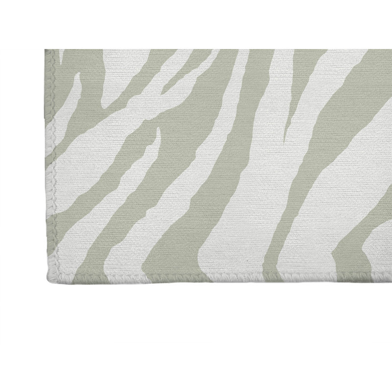Zebra Patch Non-Slip Outdoor Rug, Runner 2'6" x 8'