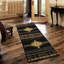 2 pi 7 po Tapis crocheté X 3, Tribes Gcyls4001, noir, 100% polypropylène, teint, pour décoration de grenier