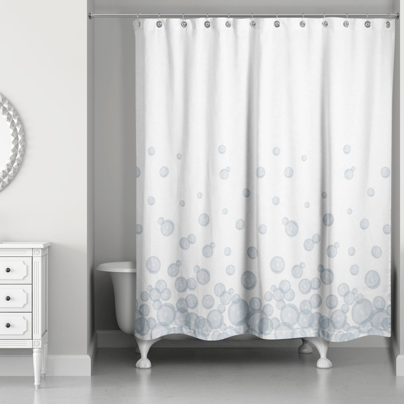 Rideau de douche simple Ariale, Blanc