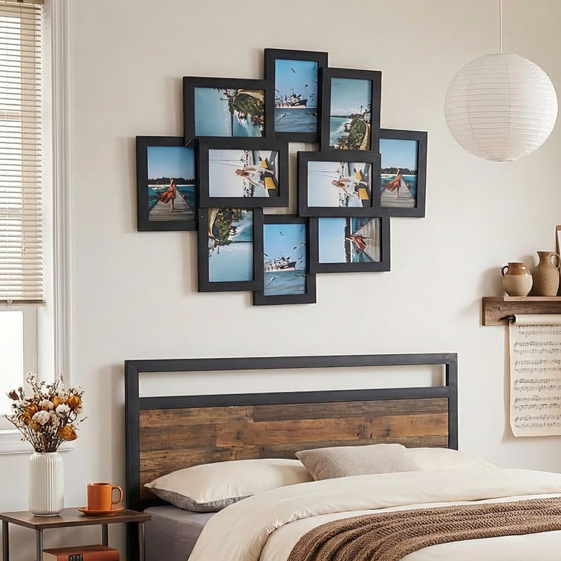 Engineered Wood Picture Frame, Black, 10pcs